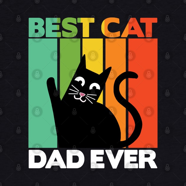 Best Cat Dad Ever Retro Vintage Daddy Gift Cats by Kuehni